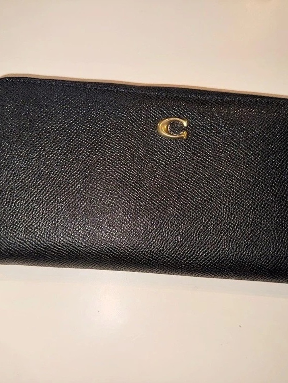 Coach Continental Zip Around Wallet in Black & Brown